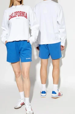 Sporty & Rich WHITE Cotton Sweatshirt