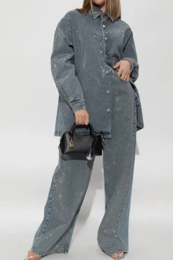 Stella McCartney BLUE Jeans with shimmering sequins
