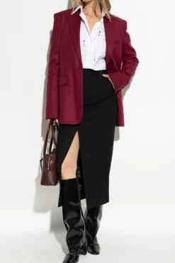 Stella McCartney BURGUNDY Wool blazer