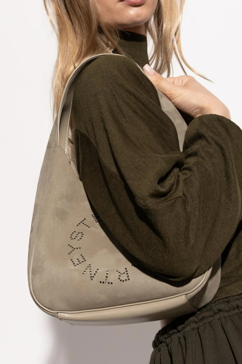 Stella McCartney GREY Shoulder bag `Logo Small`