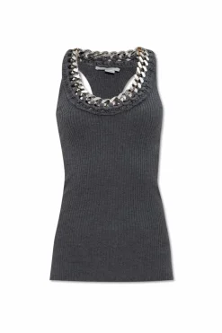 Stella McCartney GREY Top with decorative chain
