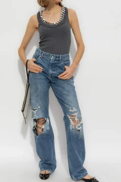 Stella McCartney GREY Top with decorative chain