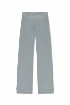 Stella McCartney GREY Wool pants with signature chain