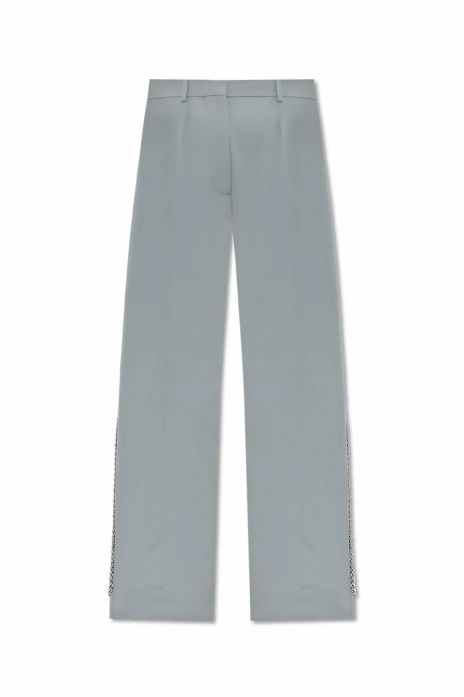 Stella McCartney GREY Wool pants with signature chain