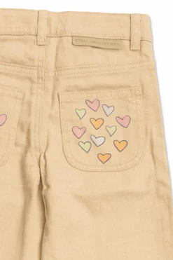 Stella McCartney Kids beige Straight-leg jeans