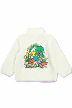 Stella McCartney Kids cream Fleece with a floral motif