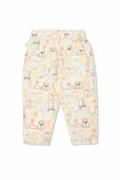 Stella McCartney Kids cream Cotton pants with print