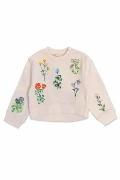 Stella McCartney Kids cream Floral Print Sweatshirt