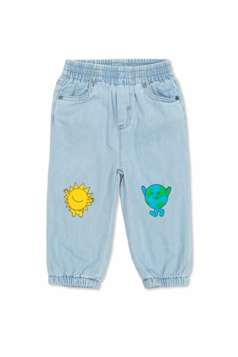 Stella McCartney Kids light blue Jeans with print