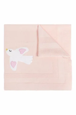 Stella McCartney Kids PINK Blanket with animal motif