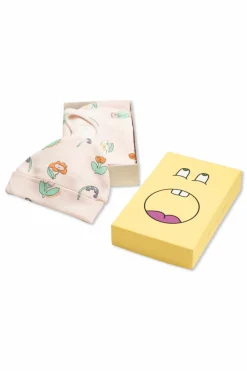 Stella McCartney Kids PINK Set: baby romper, bib, and hat