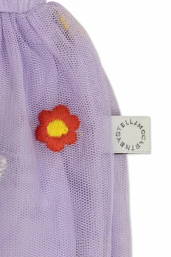 Stella McCartney Kids PURPLE Floral print skirt