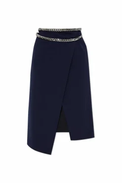 Stella McCartney NAVY BLUE Skirt with signature chain