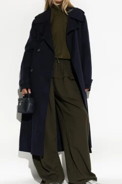 Stella McCartney NAVY BLUE Coat with belt