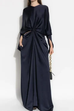 Stella McCartney NAVY BLUE Dress with a waist slit