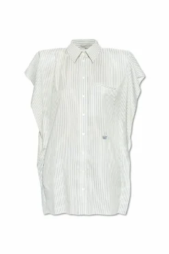 Stella McCartney WHITE Silk shirt dress