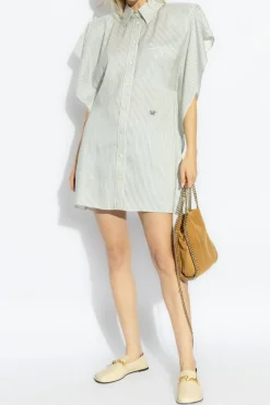 Stella McCartney WHITE Silk shirt dress