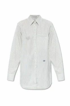 Stella McCartney WHITE Silk shirt with pocket