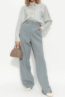 Stella McCartney WHITE Silk shirt with pocket