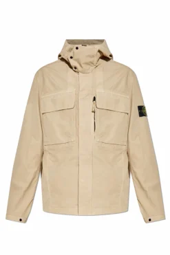 Stone Island beige Hooded jacket