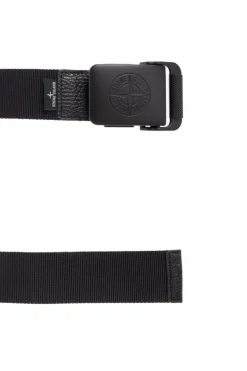Stone Island BLACK Belt with logo