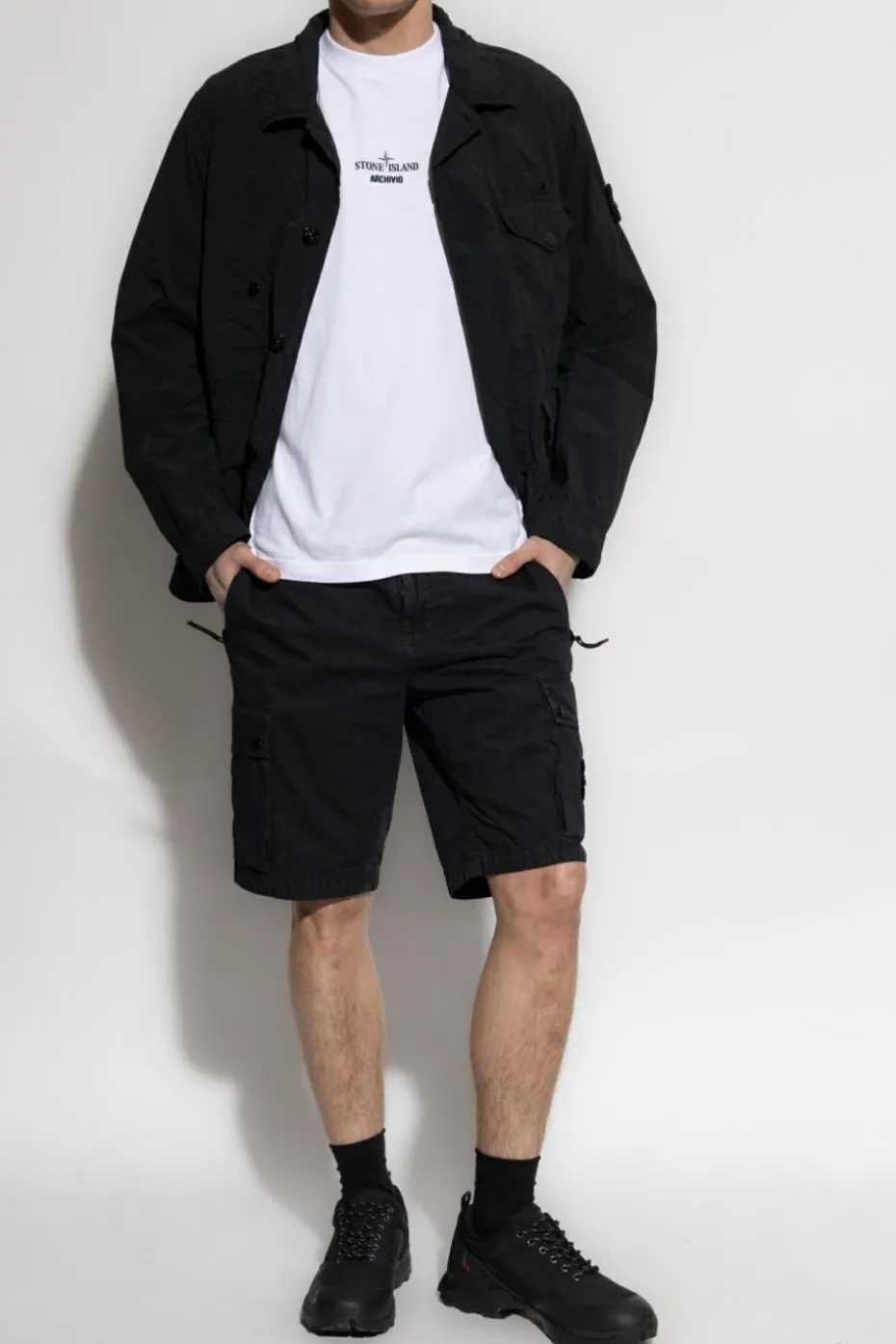 Stone Island BLACK Jacket with pockets