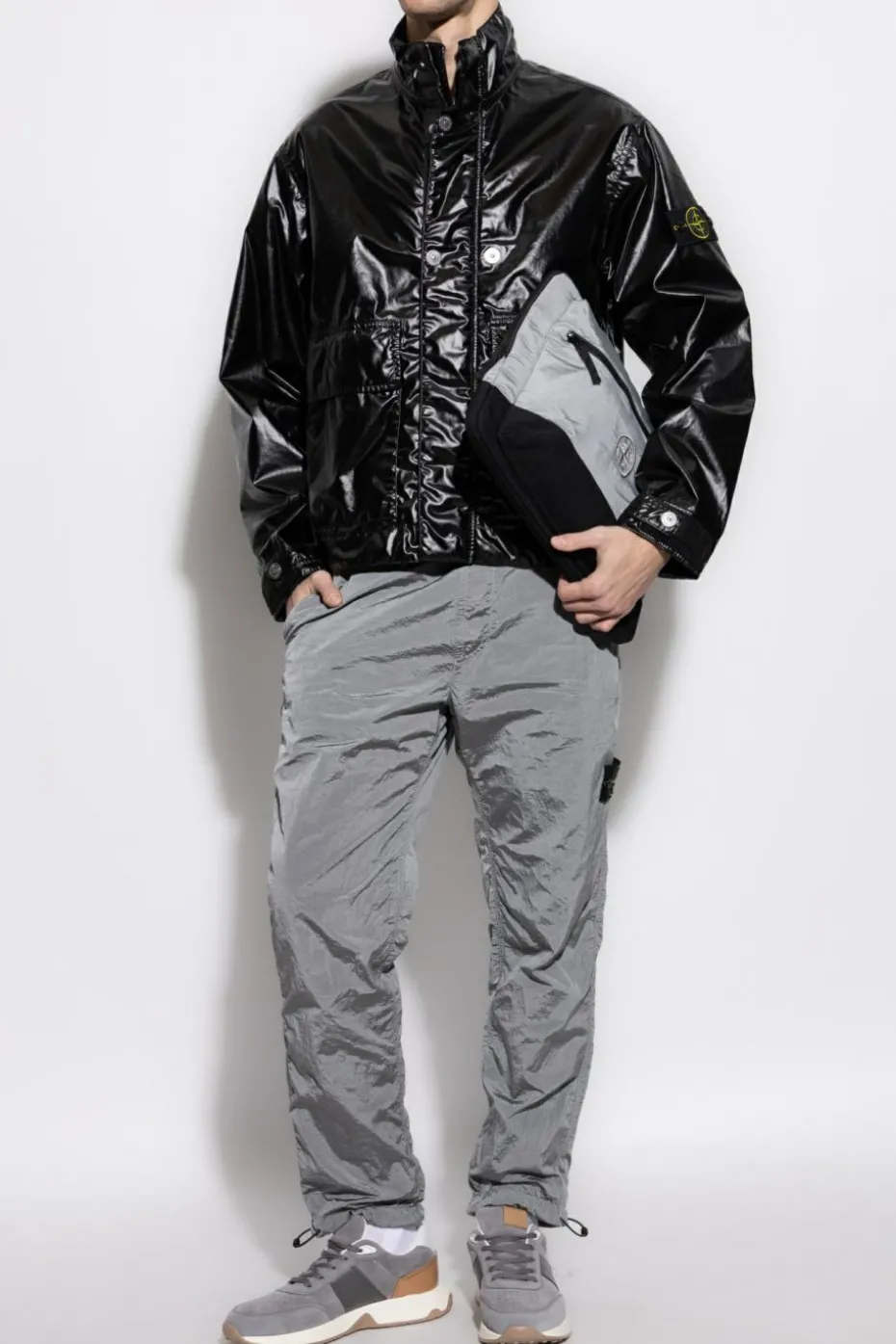 Stone Island BLACK Jacket with logo