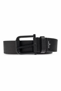 Stone Island BLACK Leather belt