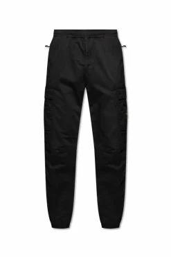 Stone Island BLACK Pants with logo