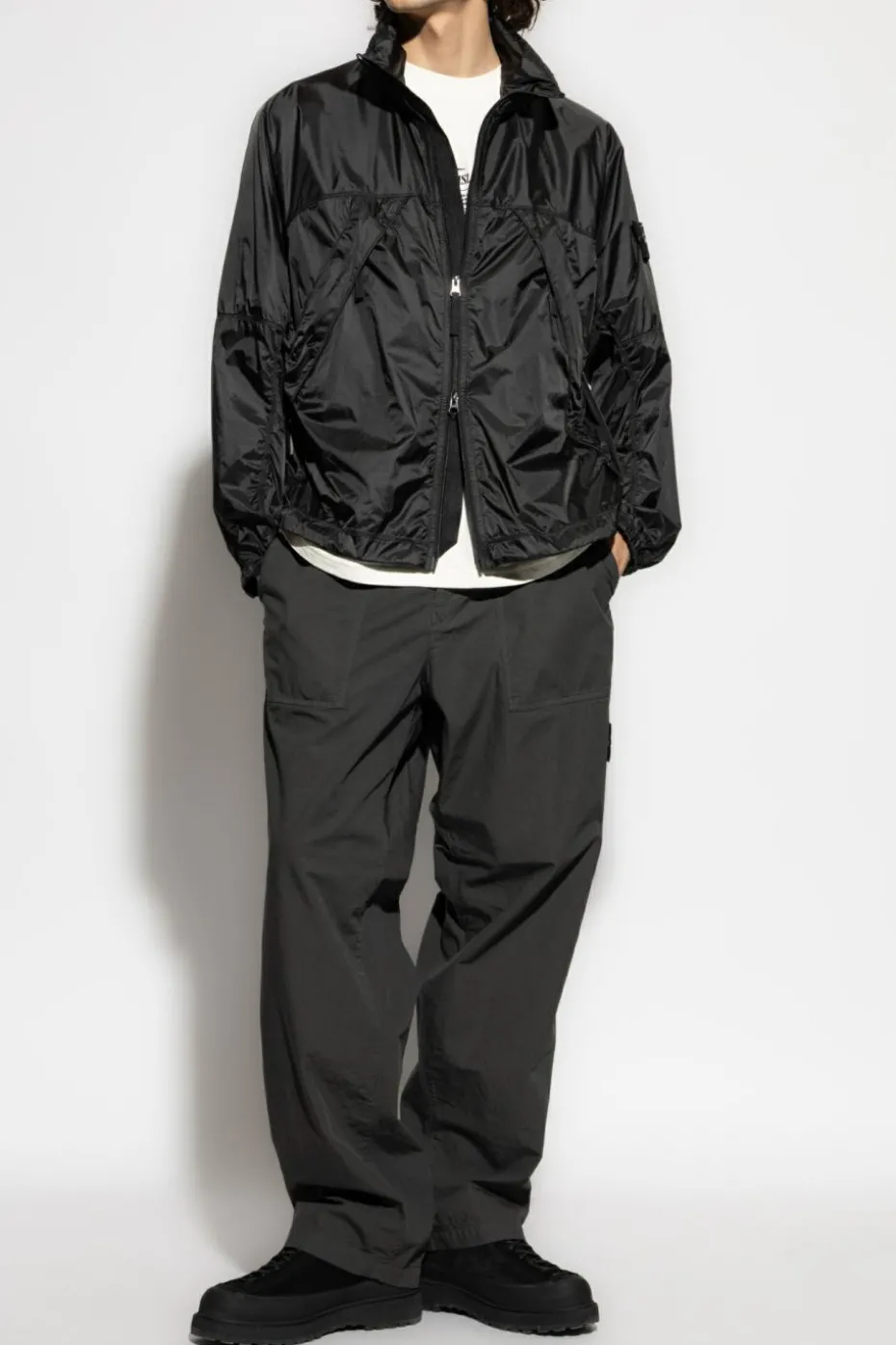 Stone Island BLACK "Ripstop Light" jacket