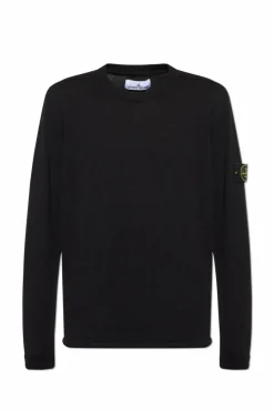 Stone Island BLACK Sweater with logo