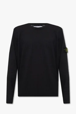 Stone Island BLACK Sweater with logo
