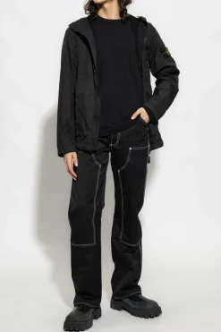 Stone Island BLACK Sweater with logo