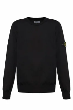 Stone Island BLACK Sweater with logo