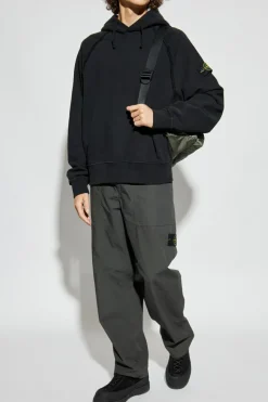 Stone Island BLACK Sweatshirt with logo