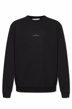 Stone Island BLACK Sweatshirt with logo