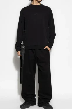 Stone Island BLACK Sweatshirt with logo