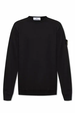 Stone Island BLACK Sweatshirt with logo