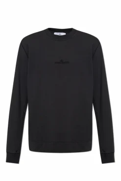 Stone Island BLACK Sweatshirt with logo