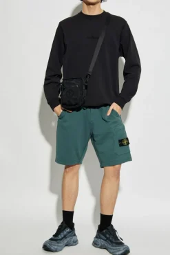 Stone Island BLACK Sweatshirt with logo