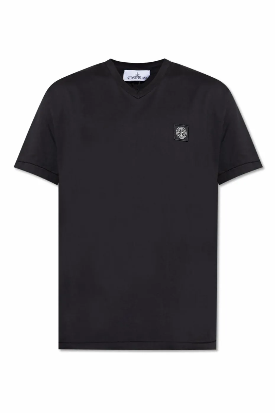 Stone Island BLACK V-neck T-shirt