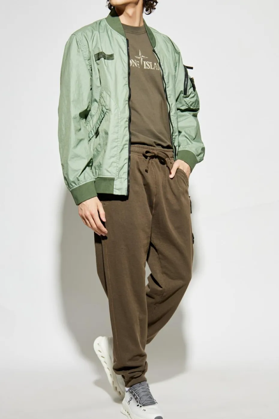 Stone Island BROWN Sweatpants with detachable patch