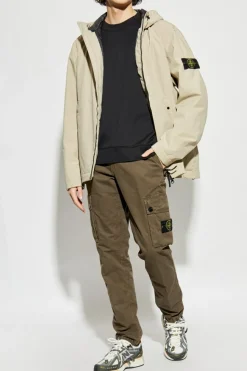 Stone Island cream Hooded Jacket