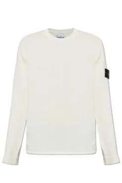 Stone Island cream Sweater with logo