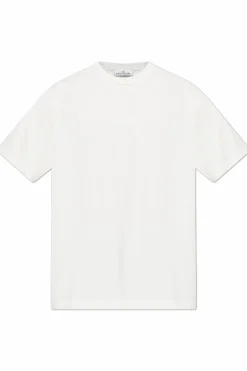 Stone Island cream T-shirt with logo