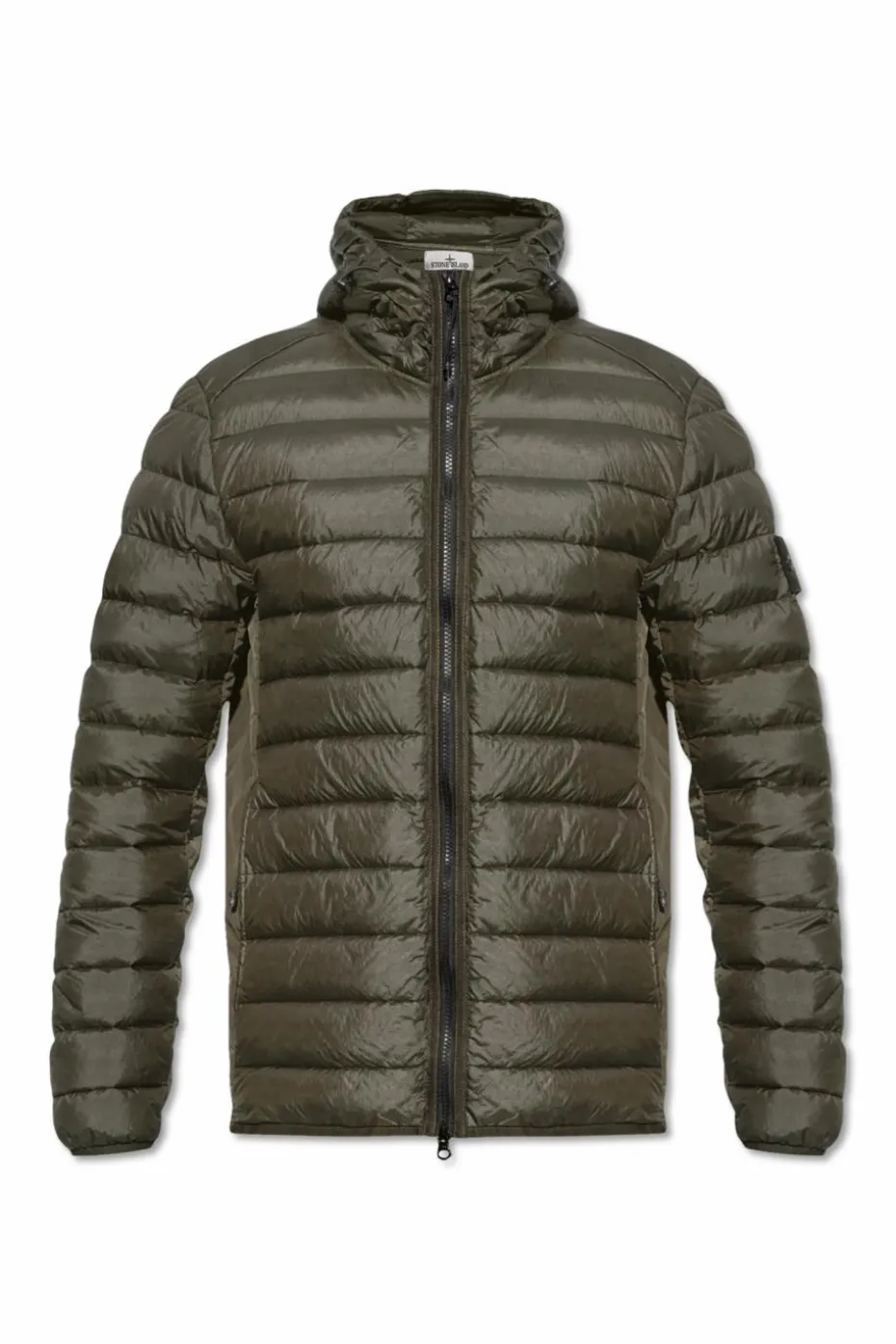 Stone Island GREEN Down Jacket Loom Woven Chambers Nylon Down-Tc