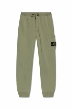 Stone Island GREEN Pants with logo