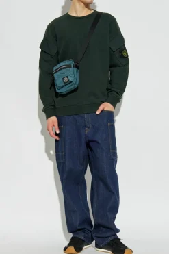 Stone Island GREEN Sweatshirt with logo