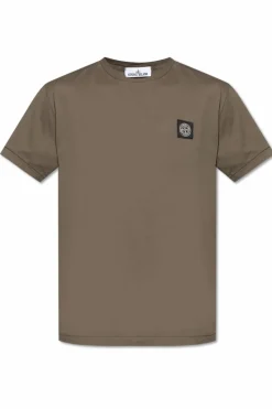 Stone Island GREEN T-shirt with logo