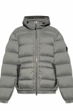 Stone Island GREY Down Jacket "Seamless Tunnel"